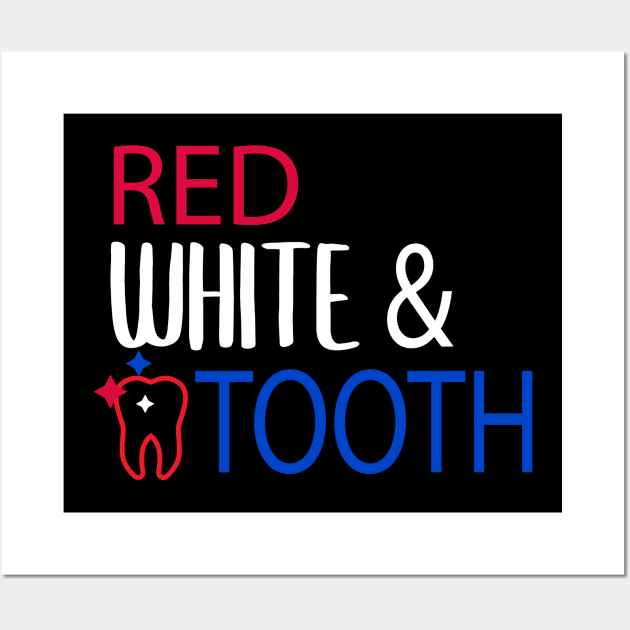 Red White And Tooth : Patriotic dental svg,dentist, 4th of July dental, Red White and tooth Svg, dentist 4th of July: american flag dental Pregnancy Announcement Wall Art by First look